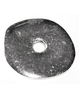 Donut ondulada 20mm, zamak baño de plata