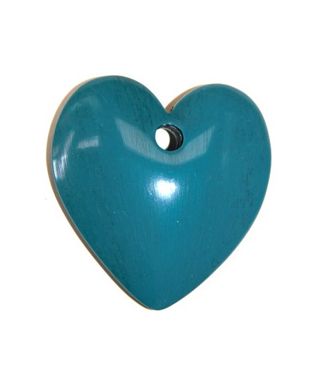 Colgante corazón azul 78x70mm