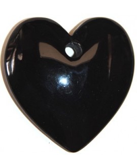 Colgante corazón negro 78x70mm
