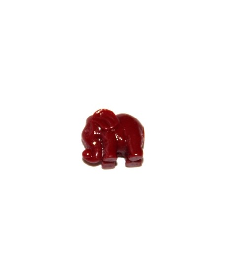 Entre-pieza resina elefantino rojo 10x13 mm, paso 1mm