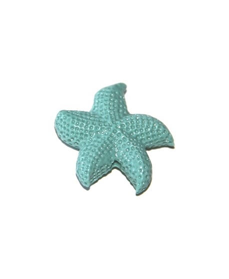 Entre-pieza resina estrella de mar azul 20mm, paso 1mm