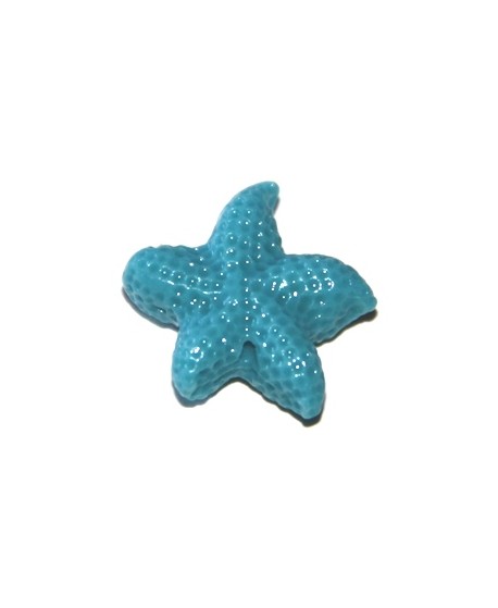 Entre-pieza resina estrella de mar azul cielo 20mm, paso 1mm