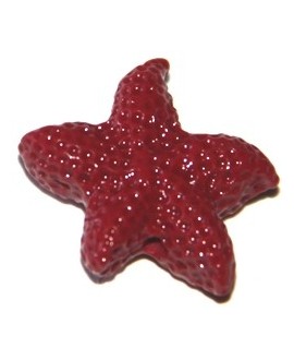 Entre-pieza resina estrella de mar rojo 20mm, paso 1mm