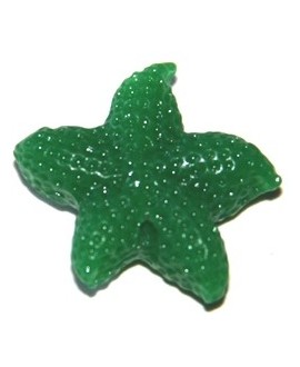 Entre-pieza coral sintético estrella de mar verde 20mm, paso 1mm
