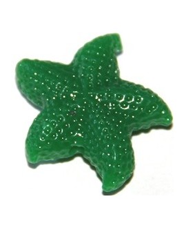 Entre-pieza coral sintético estrella de mar verde 25mm, paso 1mm