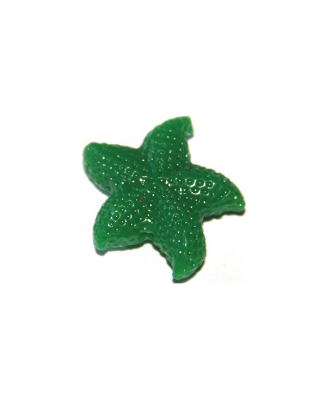 Entre-pieza resina estrella de mar verde 25mm, paso 1mm