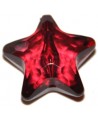Entre-pieza resina estrella facetada roja transparente, 30mm, paso 2mm