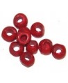 Cuenta mini resina irregular roja, tamaño aproximado 6mm, paso 3mm