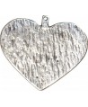 Colgante corazón 65x73mm, zamak baño de plata