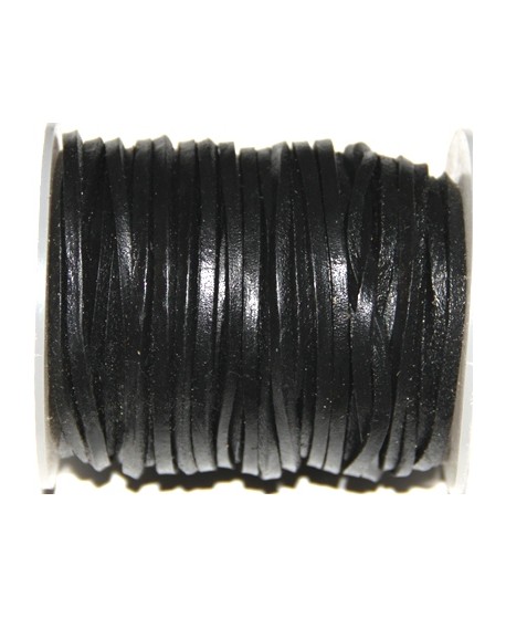 Cuero cuadrado negro 4mm, venta por metro