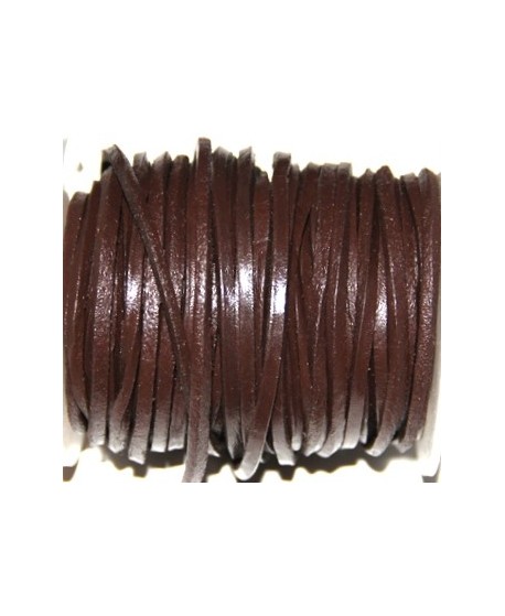 Cuero cuadrado marrón 4mm, venta por metro