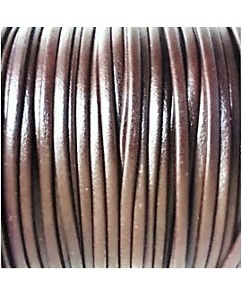 Tira cuero doblado alta calidad 2mm marrón, precio por metro