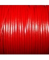 Tira cuero doblado alta calidad 2mm rojo, precio por metro