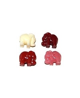 Entre-pieza resina elefantino rosa 10x13 mm paso 1mm, precio por 10 unidades