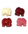 Entre-pieza resina elefantino rosa 10x13 mm paso 1mm, precio por 10 unidades