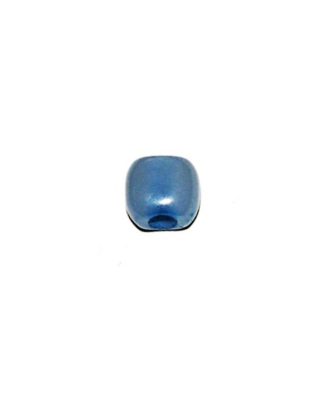 Cuenta resina cuadrada plana azul bebe 7x3mm paso 3mm