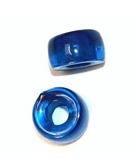 Cuenta resina rondel 7x5mm paso 3mm, azul