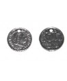 Colgante moneda mini 10 mm, zamak baño de plata