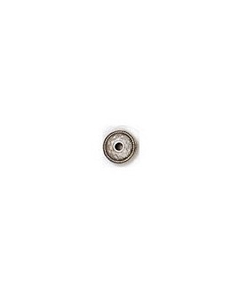 Donut 7x7mm agujero 2,5mm, zamak baño de plata