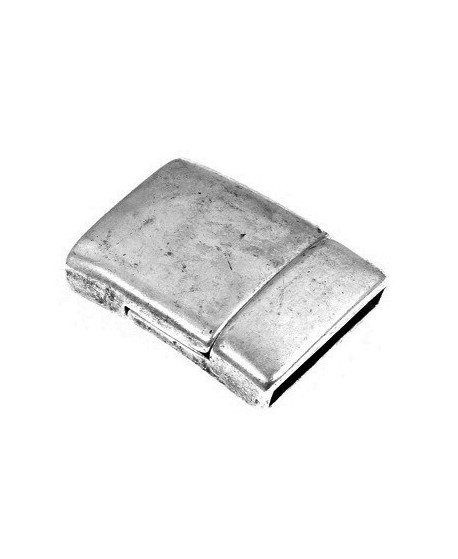 Cierre imán rectangular 30x23mm paso 20x4mm, zamak baño de plata