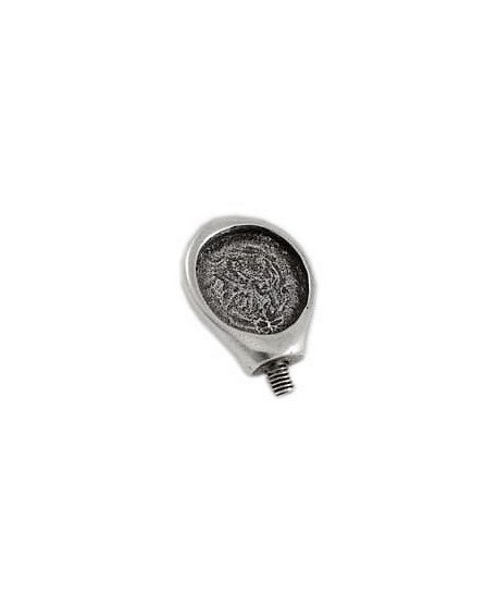 Adorno para pulsera customizable 18mm, zamak baño de plata