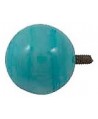 Adorno para pulsera customizable bola irregular 25mm cristal de murano azul con perno