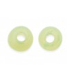 Donut de vidrio verde claro 7mm paso 2mm, precio por 20 unidades