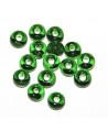 Cuenta cristal de murano verde 7,08x5,81mm paso 2,5mm, precio por 20 unidades
